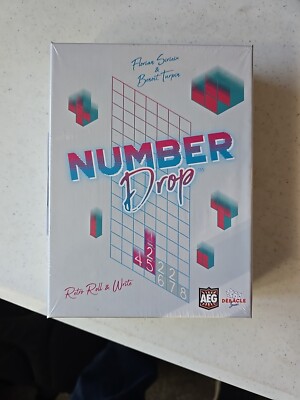 Number Drop Roll & Write Card Game AEG Retro Video Game Theme