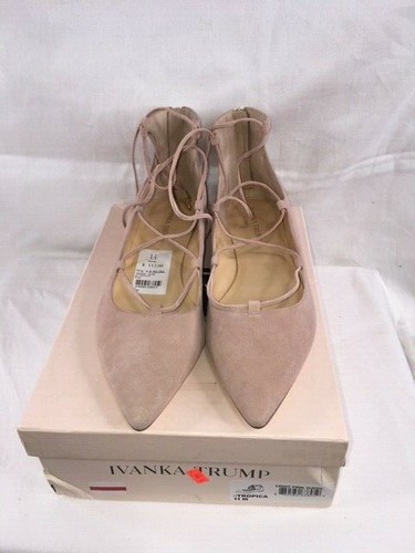 Women's NIB Ivanka Trump Tropica Dark Blue, Light Pink Suede Ballets Flats - Picture 6 of 11