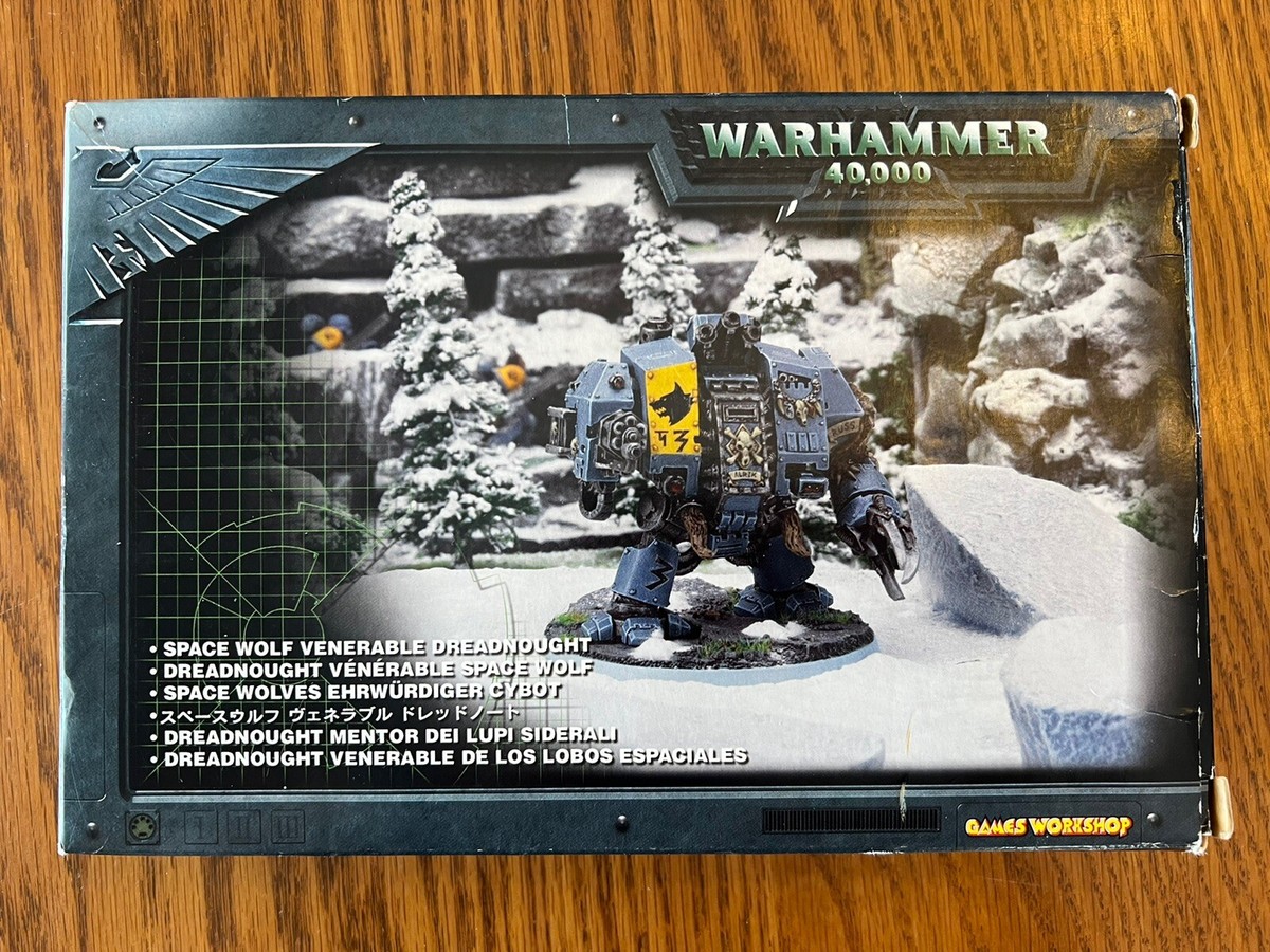 Warhammer 40K Space Wolf Venerable Dreadnought, Metal - Rare