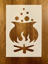 Witch Pot Halloween Reusable 10 MIL Laser Cut Mylar Stencil Painting Art Supplie