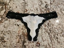 True Vintage Victoria Secret Dream Angels Satin Lace Thong Size Small