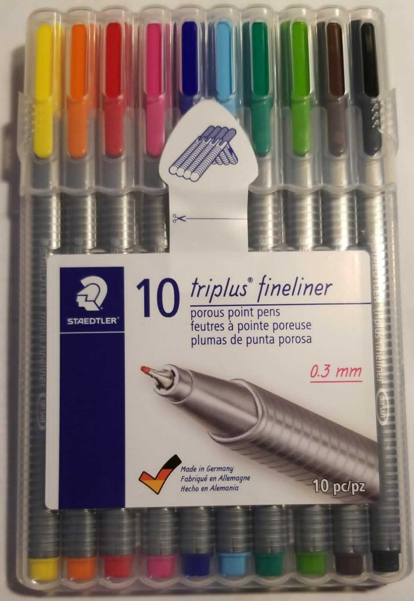 Staedtler Triplus Fineliner mm Porous Point Pen 334-SB10 10 pk