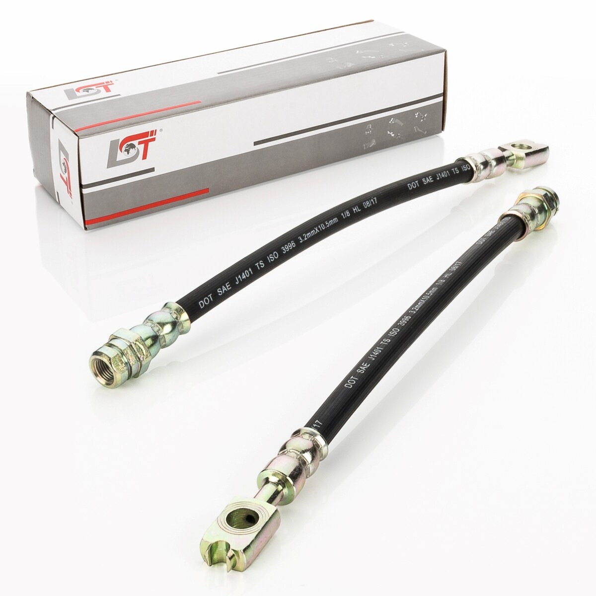 2x Brake Hose Rear for VW TOURAN SCIROCCO - 265 mm