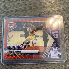 2020-21 Panini Mosaic Lebron James RED Prizm Montage Lakers #17 SP 🔥🔥