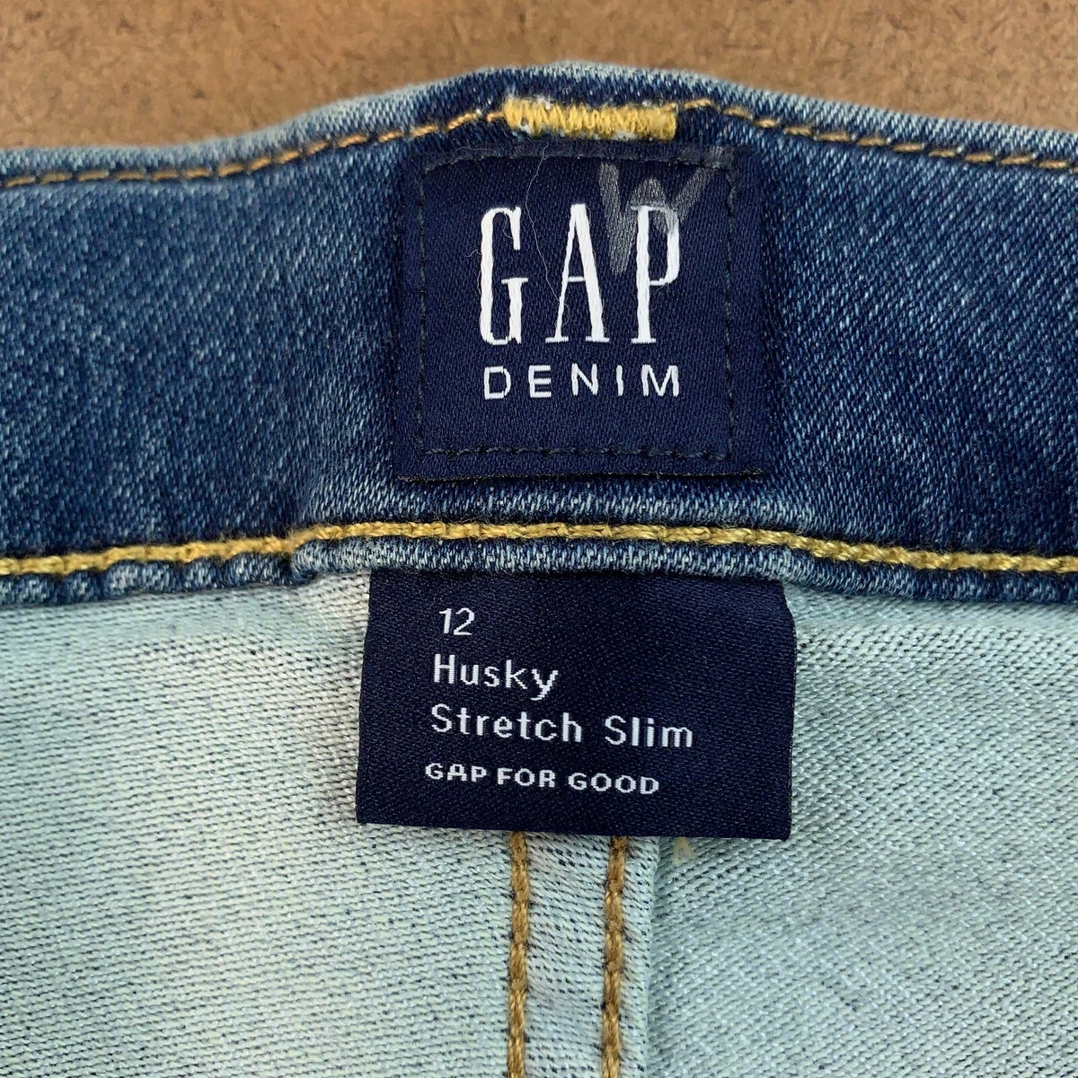 Gap Kids Boys Size 12 Husky Slim Stretch Light Wash Denim Straight Leg  Jeans NWT