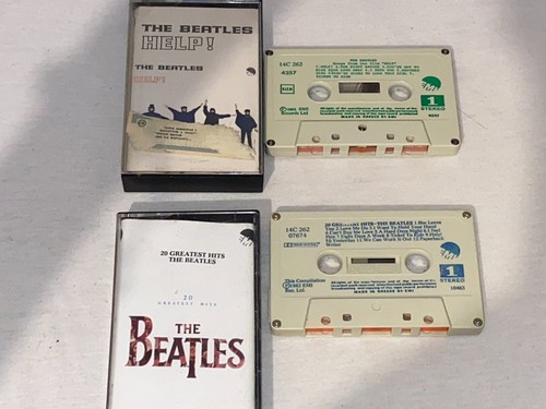 THE BEATLES/ HELP! & 20 GREATEST HITS / 2 RARE GREEK PRESSED CASSETTE S EMIAL