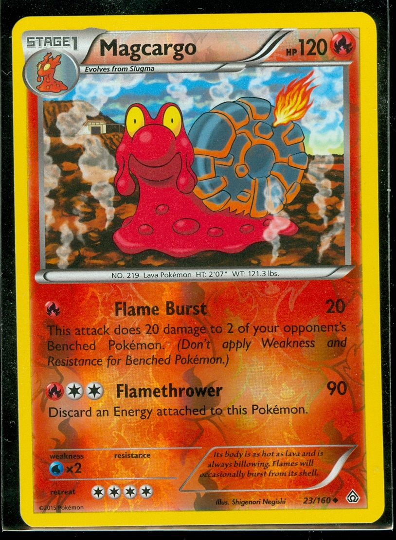 Pokemon MAGCARGO 23/160 - XY Primal Clash Rev Holo - MINT