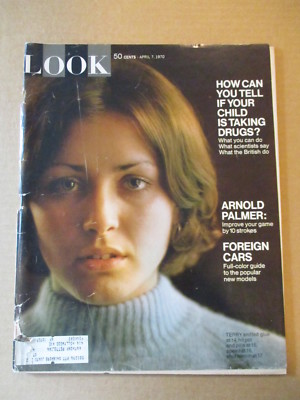 LOOK MAGAZINE APRIL 7 1970 ARNOLD PALMER FOREIGN CARS DANIEL MOYNIHAN  VINTAGE