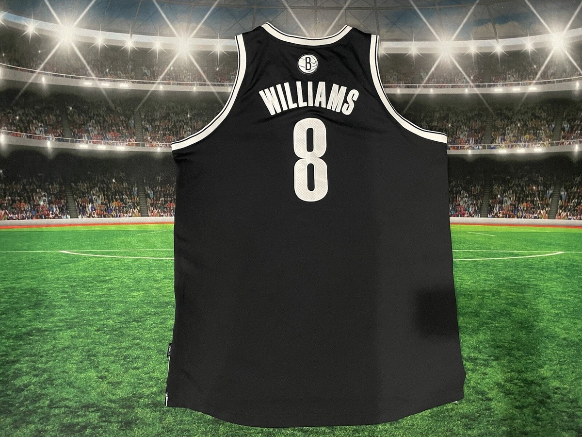 NBA 8-bitシャツbrooklyn nets deron williams Brooklyn Nets Deron Williams #8 Basketball Jersey Adidas Sz XL +2