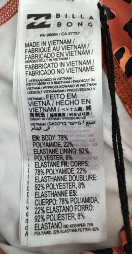 BILLABONG WOMEN'S Small Brown Rust High Waist Leggings Pants Leopard Print NEW - Picture 10 of 10