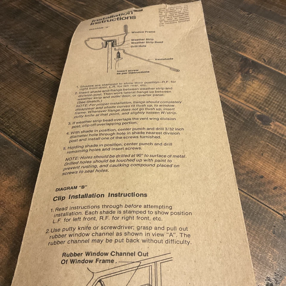 AVS para Chevy Sprint 4 puertas sedán visera de ventilación deflector de ventana de colección Nuevo de Lote Antiguo Foto 4 de 4