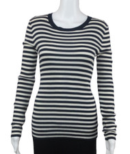 AnnTaylor LOFT Long Sleeve Navy Blue Striped Lightweight Sweater Size Small