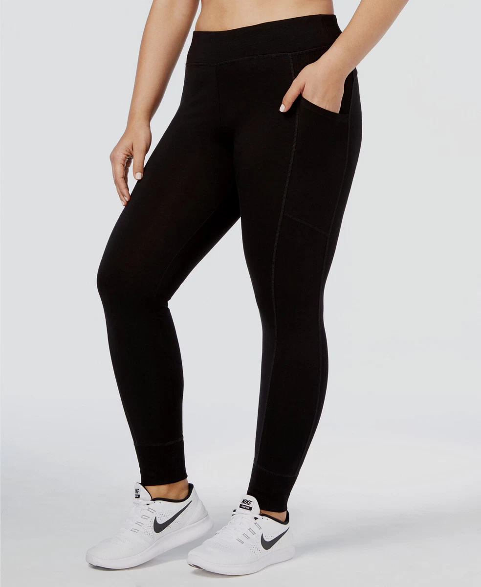 $65 Calvin Klein Women's Black Low Rise Stretch Leggings Pants US