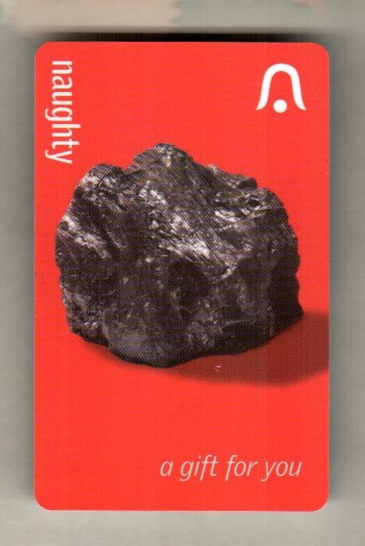 BEALLS Christmas, Naughty, Lump of Coal ( 2006 ) Gift Card ( 0 ) eBay