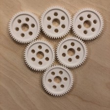 6 Plastic Spur Gears 48 Tooth 32 Pitch, 0.8 module