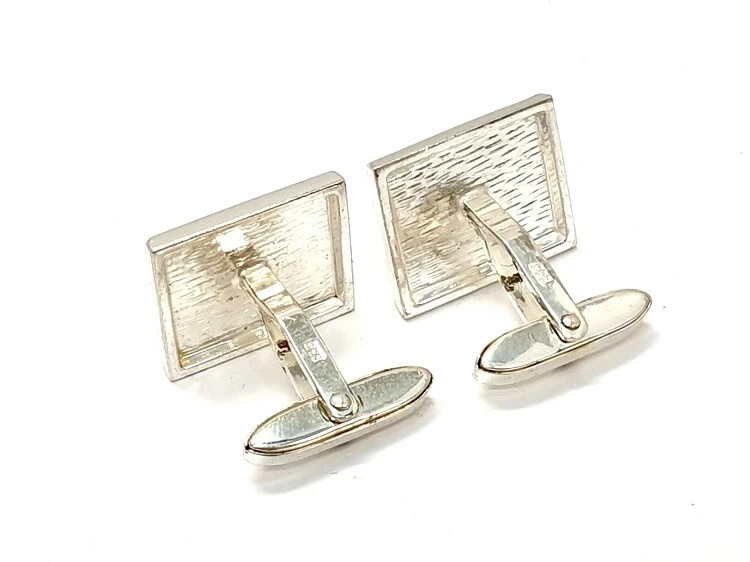 Art Deco Manschettenknöpfe Silber 835 mit Lapislazuli Cufflinks um 1930 - Bild 2 von 3