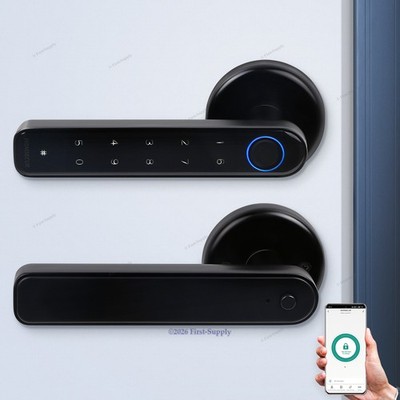 HOMSECUR Electronic Fingerprint Password Door Lock APP Bluetooth Remote Opening