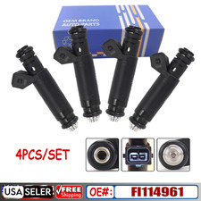 Set Of 4pcs Fuel Injector 60lb 650cc For Siemens Deka Vw Audi Chevy Ford Agu Ev1