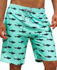 Men's Swim Trunks 9" Quick Dry Bathing Suit Big Tall Beach Swimsuits 139 S...