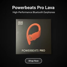 NEW Dr. Dre's Powerbeats Pro Wireless Bluetooth Earphones - Lava Red
