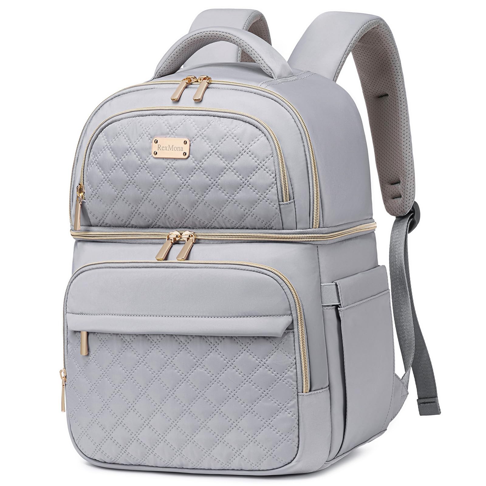 Insulated Double-Decker Backpack Cooler with Lunch Box Compartment-image