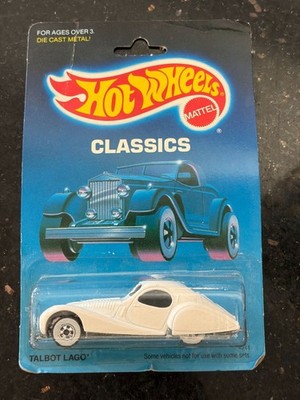 Vintage 1988 Hot Wheels Classics Talbot Lago White #4741 Die-Cast Car MOC