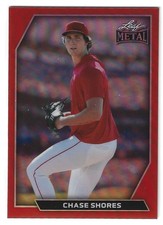 2026 Leaf Metal Chase Shores Base # 47 Red Prismatic 3/4