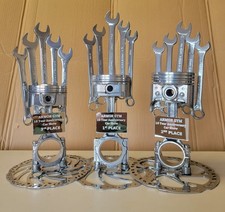 Car Show Trophy Piston & Crown of Wrenches