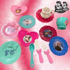 Disney Junior Minnie Mouse Play Food/Kitchen 12pce Plates Cups Cream Sugar Lot