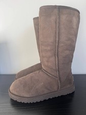 UGG Australia Classic Tall 5815 Brown Suede Sheepskin Boots Womens US W6