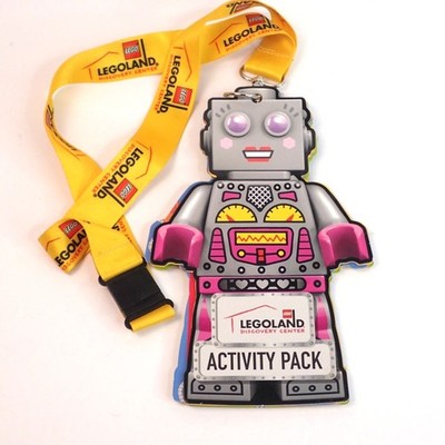 Legoland Yellow Lanyard Discovery Center Robot Activity Pack Full Sticker Sheet