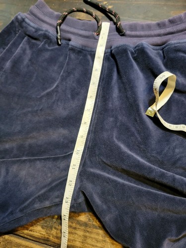 Roberto Cavalli Sport Men Shorts Blue Velour Velvet Size Small Sweat Shorts - Picture 8 of 13