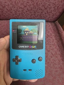 Nintendo Game Boy Color Teal CGB-001 1996 Authentic Tested W/Diva Game Starz