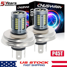 P45T R2 84SMD LED Motorrad Scheinwerfer Birne Hi-Lo Frontleuchte Wei DC 9V-50V