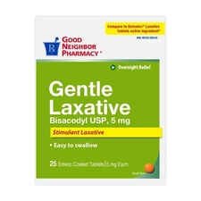 Good Neighbor Pharmacy Gentle Laxative Bisacodyl 5mg Tablets 25ct