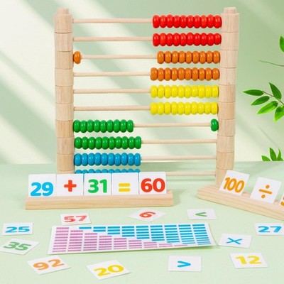 Holz Abakus für Kinder Mathe Mathe Spielzeug für Kleinkinder Jungen 2 3 4 5 6 Jahre alt
