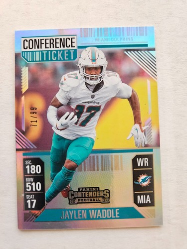2024 Panini Contenders - Jaylen Waddle #63 Conference Ticket /99