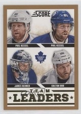 2013-14 Score Team Leaders Gold Phil Kessel James Reimer Colton Orr #577 nq3