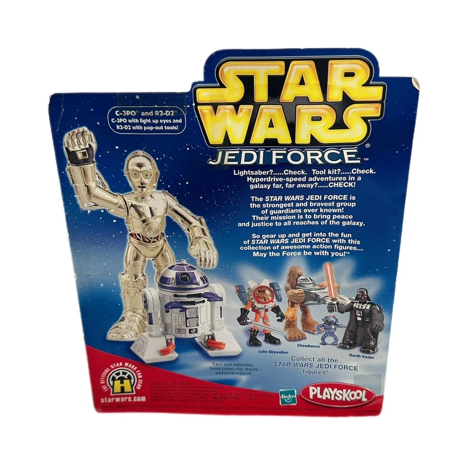 ✨ Star Wars Jedi Force C-3PO y R2-D2 🛸 Playskool Hasbro 💫 De colección Nuevo en caja Foto 3 de 4