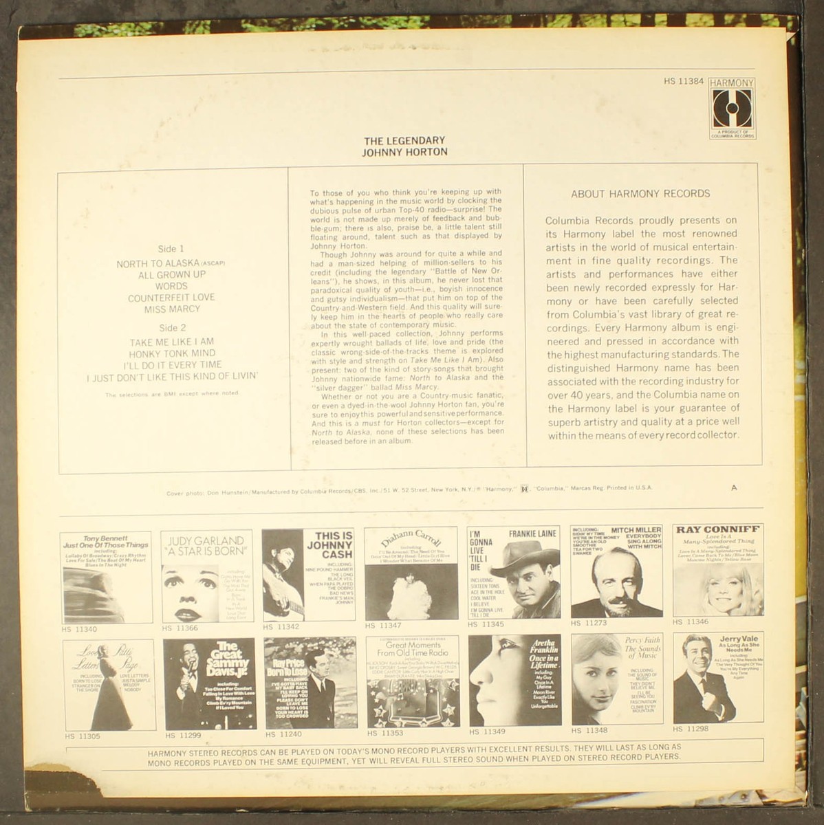 JOHNNY HORTON: the legendary HARMONY 12