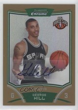 2008 Bowman Draft Picks & Stars Chrome Gold Refractor 5/25 George Hill Auto z9m