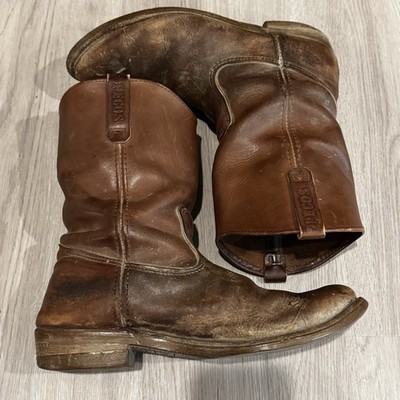 Vintage Red Wing Pecos Boots 1155 Mens Brown Leather Distressed 13