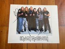  Iron Maiden Autographed Band Photo – Signed by Full Lineup – Rare Collectible! 