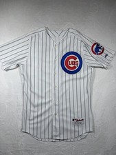Vtg Chicago Cubs Home Baseball Jersey White Pinstripe Sz 44 Majestic Made in USA
