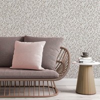 Vliestapete Blattmuster Aquarell Optik Weiß Braun Beige 10462-11 (2,19€/1Qm)