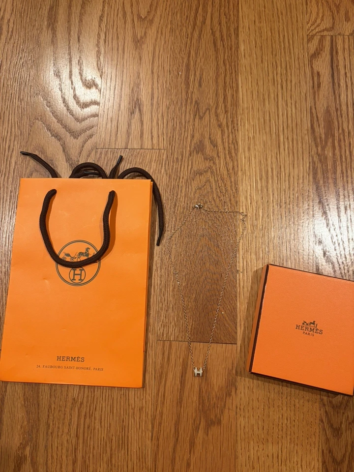 Colgante Hermes Mini Pop H Blancz usado Foto 4 de 4