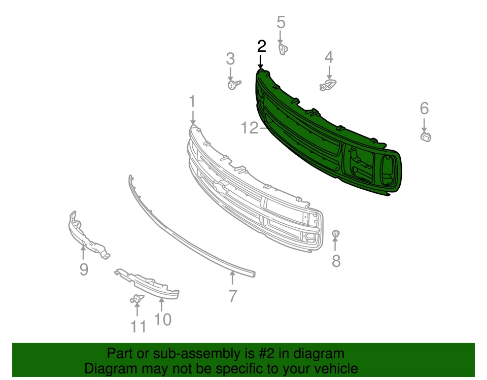 Rejilla GM 19130796 genuina cantidad 1 Foto 2 de 2