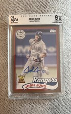 2024 Topps Series 2 1989 Topps Baseball Autographs Josh Jung #89BA2-JJ Gold /50