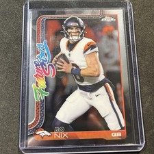 2025 Topps Chrome Football #FS-15 Bo Nix Future Stars Denver Broncos