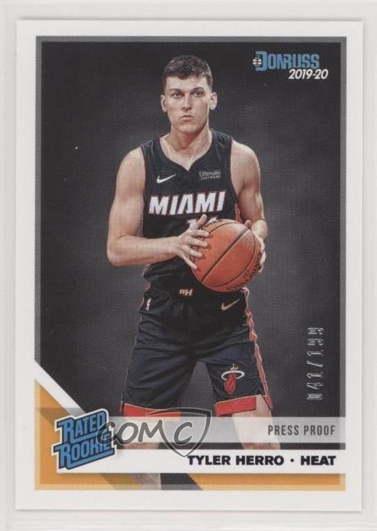 2019 Panini Donruss Rated Press Proof Purple 41/199 Tyler Herro Rookie RC 05yd